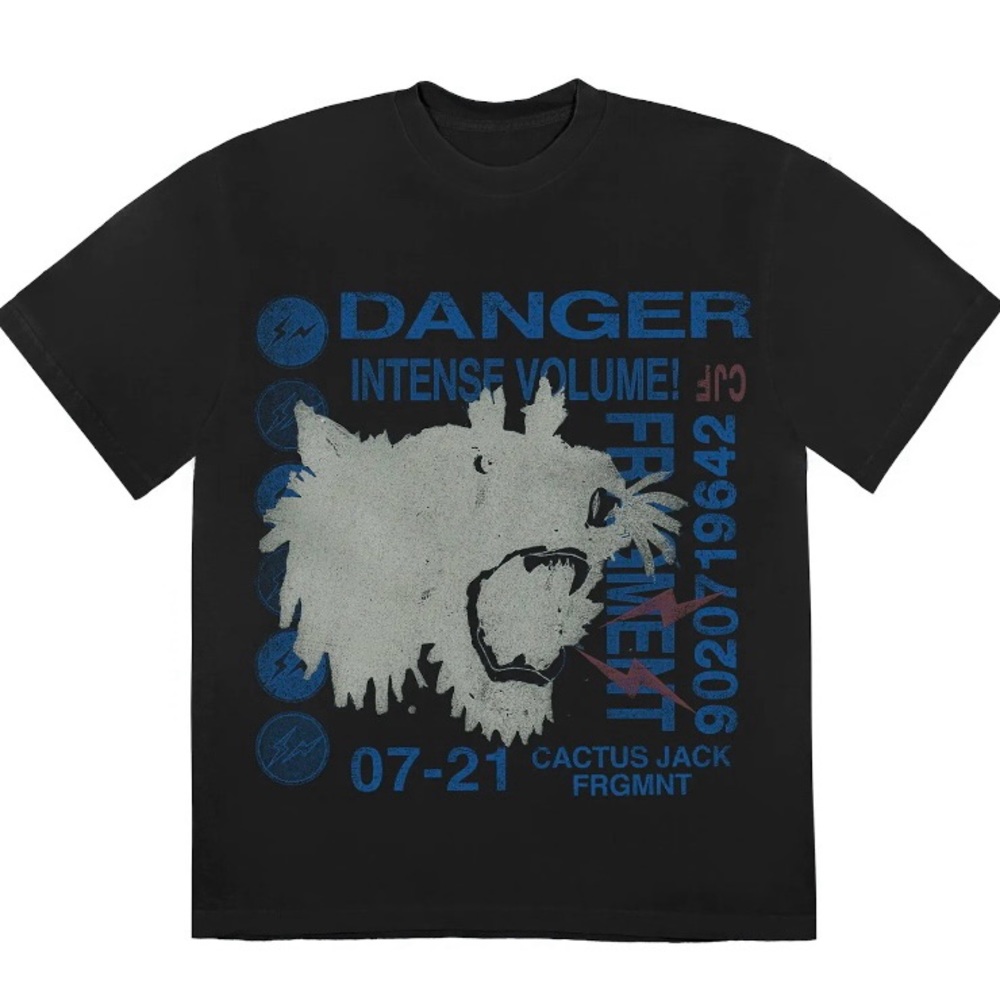 Travis Scott Cactus Jack For Fragment Danger Tee - image 1